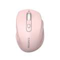 Canyon 6 buttons wireless 2.4Ghz mouse, MX8650A Sensor, DPI up to 1600,Injection case, 3 M life times left and right switches, 2xAAA battery, ABS material. Size: 105x71x40mm, Weight: 59g, Pink
