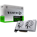 MSI Video Card NVIDIA GeForce RTX 5060 Ti 8G VENTUS 2X OC WHITE PLUS, 8GB GDDR7, 128-bit, 2617 MHz Boost, 4608 CUDA Cores, PCIe 5.0 (x8), 3x DP 2.1b, HDMI 2.1b, RAY TRACING, Dual Fan, 180W TDP, 8-pin PCIe Power, G-SYNC, 2-Slot, 3Y