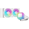 DeepCool LE240 WH V2, 240mm CPU Liquid Cooler, 2x120mm PWM ARGB Fans, ARGB block, White, LGA1851/1700/1200/1151/1150/1155, AMD AM5/AM4, R-LE240-WHAMMN-G-2, 3Y