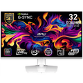 MSI MPG 321URXW QD-OLED Gaming Monitor, 31.5" 240Hz, UHD (3840x2160) 16:9, QD-OLED, 0.03ms, 250nits, 1500000:1, 178/178, G-Sync Compatible, Adjustable Stand, 1x DP, 2x HDMI, 1x Type-C, 1x Headphone out, USB Hub, White, 3Y Warranty
