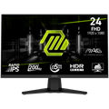 MSI MAG 244F Gaming Monitor, 23.8" 200Hz, FHD (1920x1080) 16:9, Rapid IPS Anti-glare, 0.5ms, 300nits, 1000:1, 178/178, AMD FreeSync Premium, Tilt, 1x DP, 1x HDMI, 1x Headphone-out, 3Y Warranty