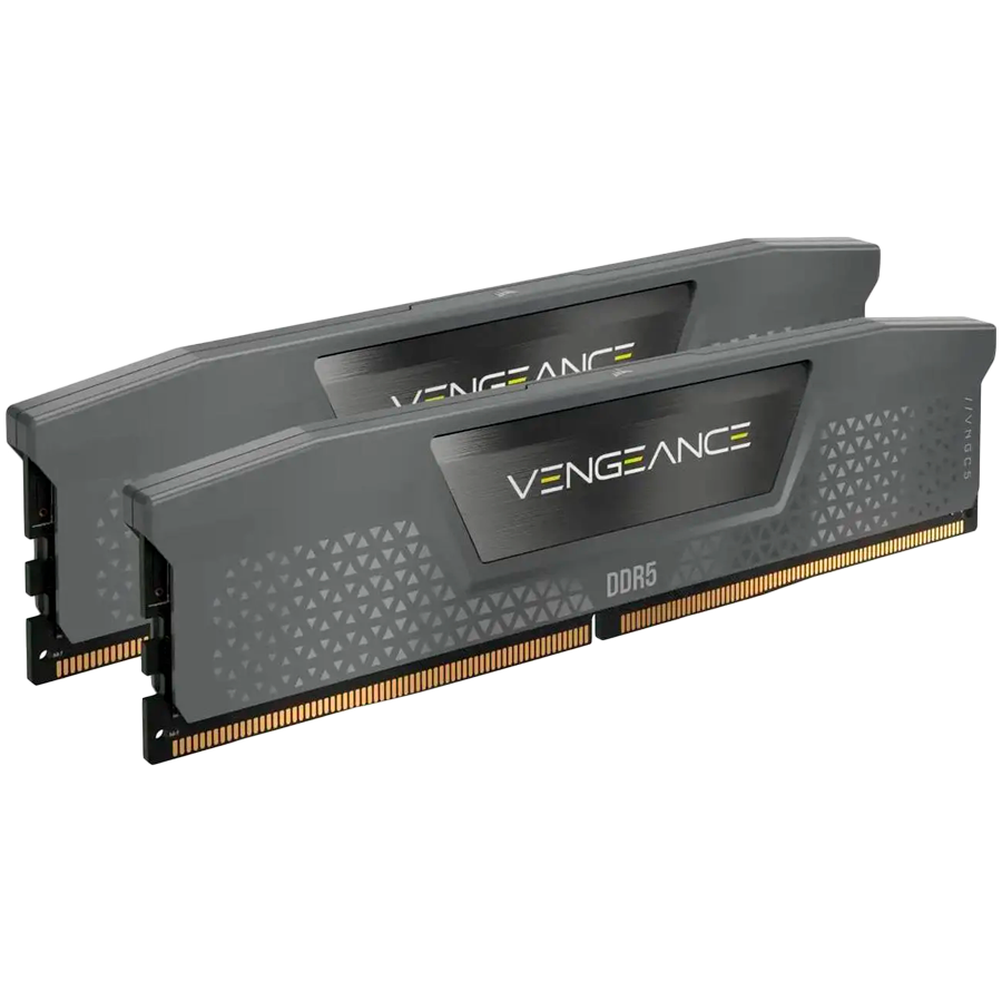 CORSAIR DDR5, 6000MT/s 32GB 2x16GB DIMM, Unbuffered, 36-44-44-96, Std PMIC, AMD EXPO & Intel XMP, VENGEANCE DDR5 Grey Heatspreader, Black PCB, 1.30V