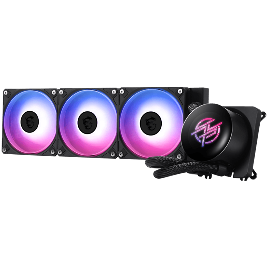 MSI MPG CORELIQUID P13 360, 3x120mm Pre-installed CycloBlade 9 ARGB Daisy Chain Fans, 2.1-inch LCD screen, Copper Base, UNI BRACKET, Intel LGA 1700/1851, AMD AM5/AM4, 5Y Warranty