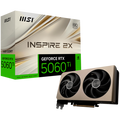 MSI Video Card NVIDIA GeForce RTX 5060 Ti 16G INSPIRE 2X OC, 16GB GDDR7, 128-bit, 2617 MHz Boost, 4608 CUDA Cores, PCIe 5.0 (x8), 3x DP 2.1b, HDMI 2.1b, RAY TRACING, Dual Fan, 180W TDP, 8-pin PCIe Power, G-SYNC, 2-Slot, 3Y