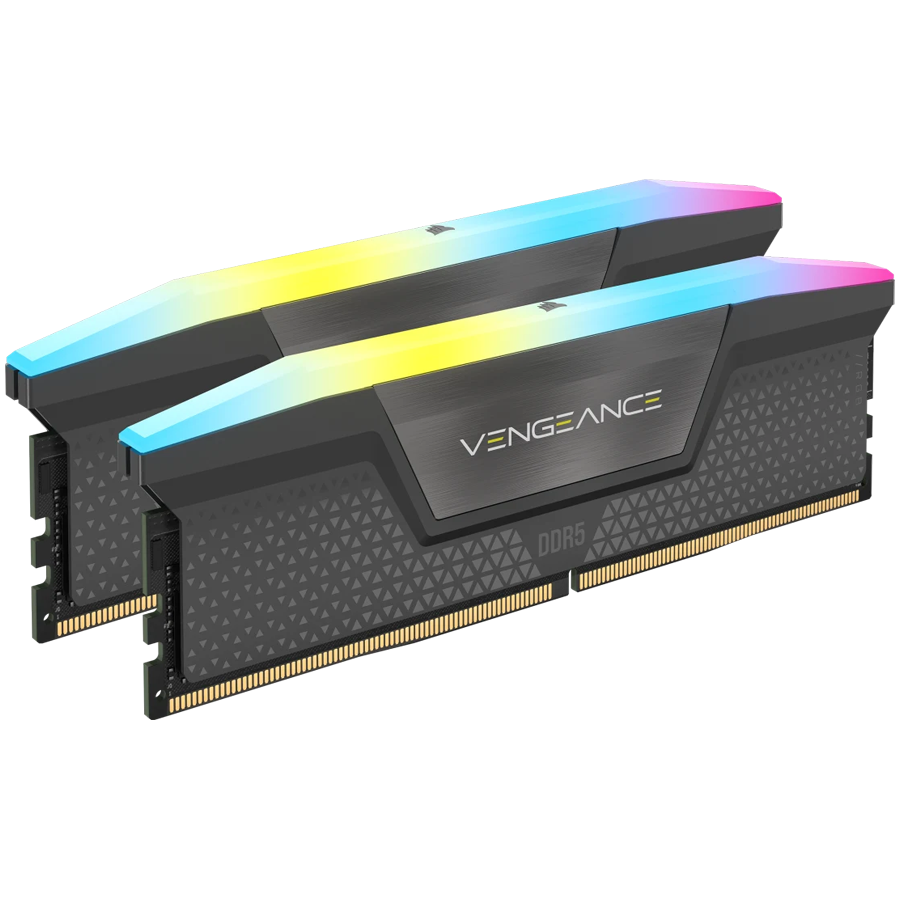 CORSAIR VENGEANCE RGB DDR5 64GB (2 x 32GB) DDR5 6000 CL40-50-50-96 1.35V Intel XMP & AMD EXPO - GREY