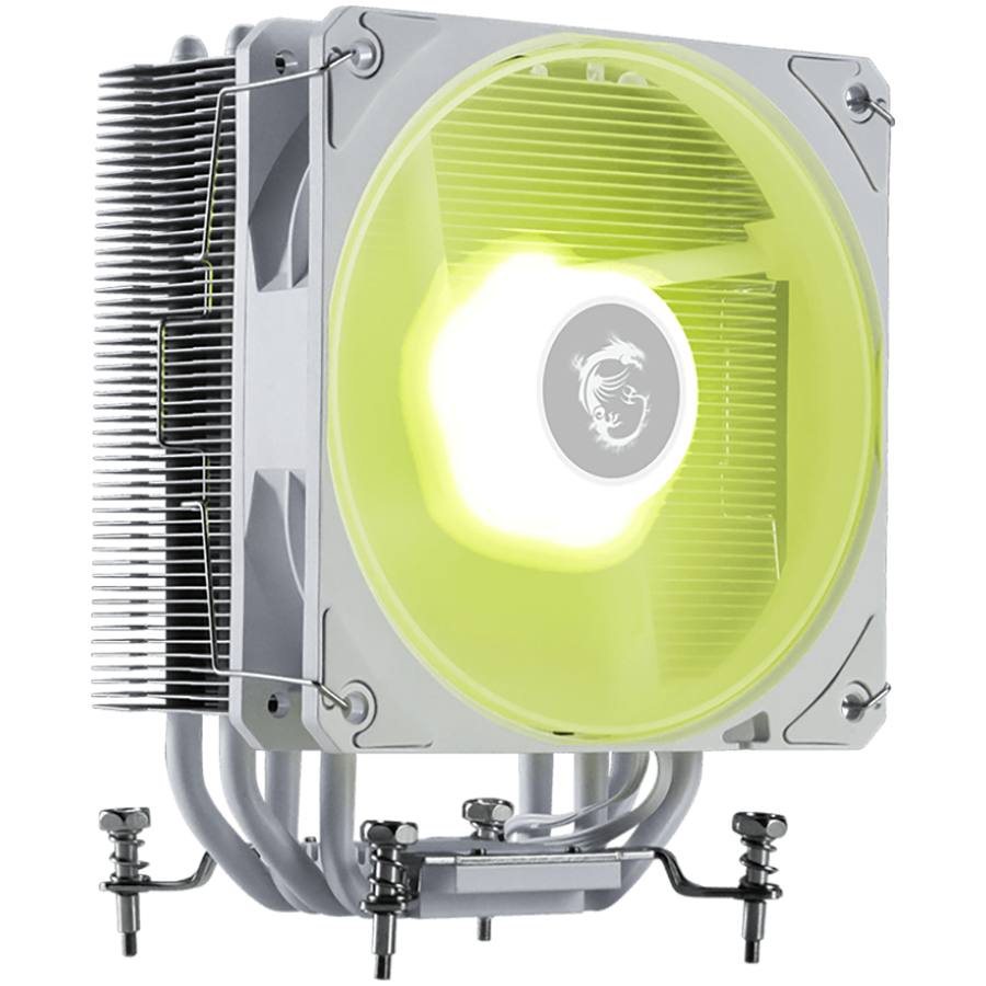 MSI MAG COREFROZR AA13 WHITE, 1x120mm ARGB Fan, TDP 240W, Direct Touch Heat-pipes, Intel LGA 1700/1851, AMD AM5/AM4, White, 3Y Warranty