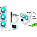 Asrock Challenger White 360 Digital, AiO liquid cooler, ARGB, Digital display, 360 mm radiator, AM5, AM4, LGA1851, LGA1700, 90-ACLA36-WAAGA6, White, 6Y