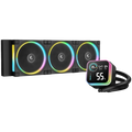 DeepCool LQ360 ULTRA ARGB, 360mm CPU Liquid Cooler, 3x120mm FL12 ARGB Fans, LED Screen, Anti-Leak Technology, Black, LGA1851/1700/1200/115x, AMD AM5/AM4, 5Y, R-LQ360-BKASMC-G-1