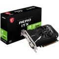 MSI Video Card Nvidia GeForce GT 1030 AERO ITX 4GHD4 OC, 4GB DDR4, 64-bit, 2100MHz Memory Speed, 1430MHz Boost, 384 CUDA Cores, 1x DVI-D, HDMI 2.1, 300W Recommended PSU, 3Y