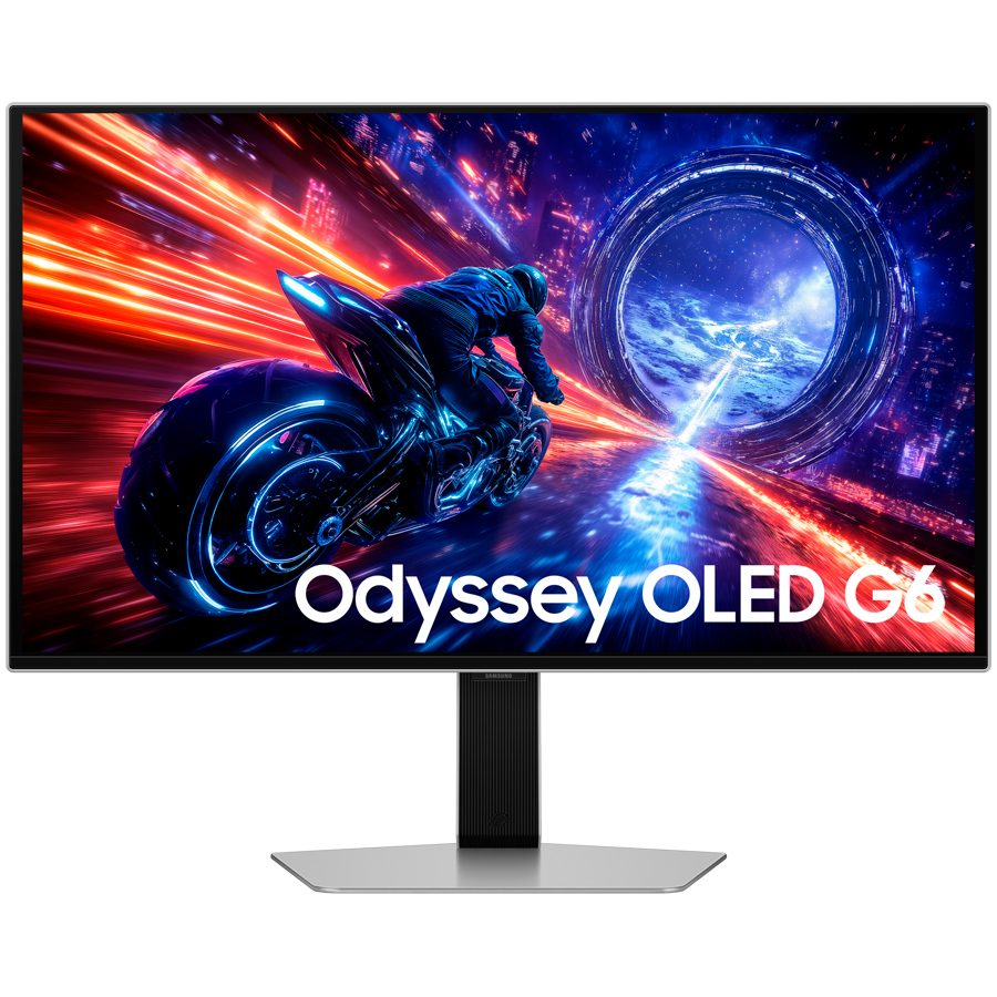 Monitor OLED Samsung Odyssey G6 LS27FG602SUXEN 27", 2560x1440, QHD, 500Hz, OLED, HDR True Black 500, 16:9, 1m:1, 300 cd/m2, 0.03ms, 178/178, DCI-P3, DP 1.4, 2xHDMI 2.1, 2xUSB-A, 1xUSB-B, Flicker-free, Tilt, Swivel, Pivot, Height Adj (120mm), 2Y