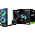 Asrock Challenger 240 Digital, AiO liquid cooler, ARGB, Digital display, 240 mm radiator, AM5, AM4, LGA1851, LGA1700, 90-ACLA36-BAAGA6, Black, 6Y