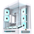 Heaven Air Arctic EN49606 (WH,U3x2+Type C,Curved TG,6PCS J20A PWM WH Reverse & 2PCS J20A PWM WH,ARGB & PWM Remote Control Box)