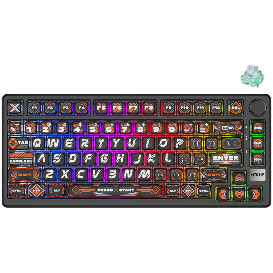 ROYAL KLUDGE RKM75 HE Hephaestus Gaming Keyboard Mint switch
