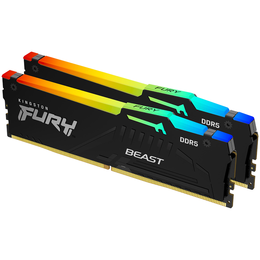Kingston DRAM 64GB 5600MT/s DDR5 CL40 DIMM (Kit of 2) FURY Beast RGB XMP