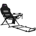 LORGAR FLEX RAF1, Sim Racing Cockpit Advanced, Foldable, 150x72x113 cm-playing, 38x72x126cm-folded, Black