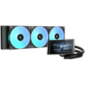 DeepCool LT360 VISION ARGB, 360mm CPU Liquid Cooler, 3x120mm PWM ARGB Fans, 4.5" IPS LCD screen, Black, LGA1851/1700/1200/1151/1150/1155, AMD AM5/AM4, 3Y, R-LT360VISIONBKAMMC-G-1